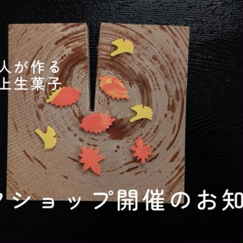 粘土で和菓子のワークショップ イベントのお知らせ 石原商店（旧磯子風月堂）