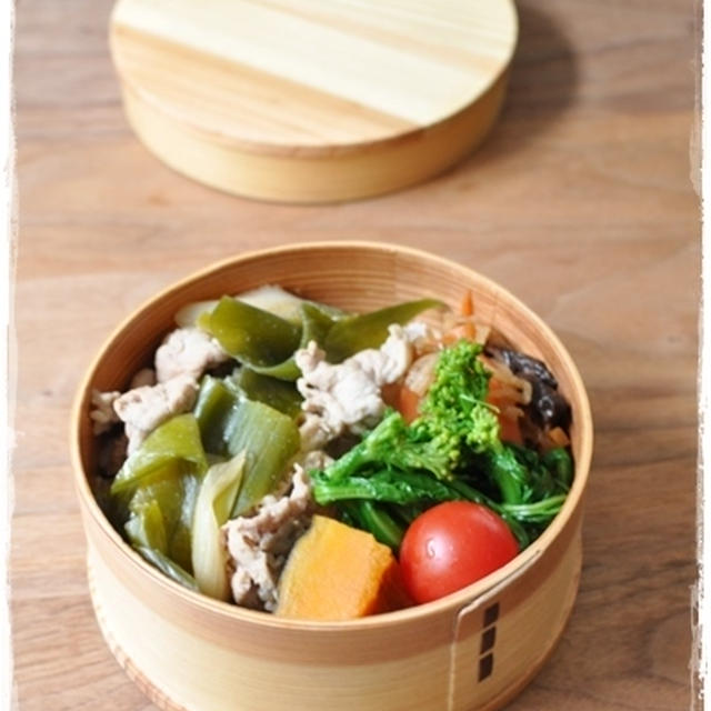 【下仁田葱と豚肉のすき煮丼弁当】