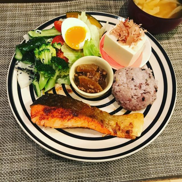 サーモンムニエルと体脂肪率。