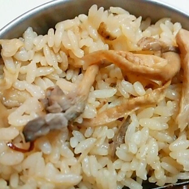 弁当でも菌活、ひらたけとささがき牛蒡の炊き込みご飯