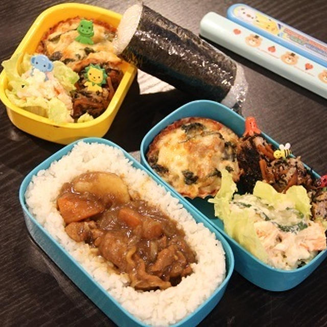 はる兄とれんちびのお弁当。