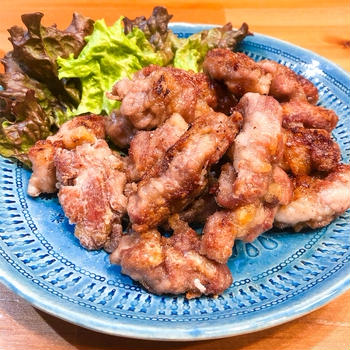 【調味料１つだけ】豚こまの洋風唐揚げ