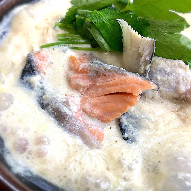 鮭アラの豆乳鍋 By 佐藤周生さん レシピブログ 料理ブログのレシピ満載