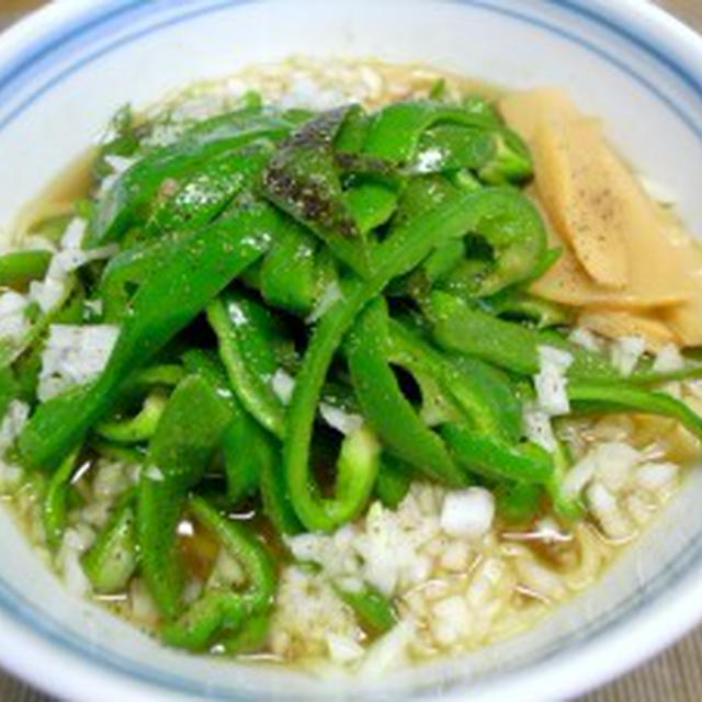 ピーマン三昧ラーメン【話がピーマン追憶】
