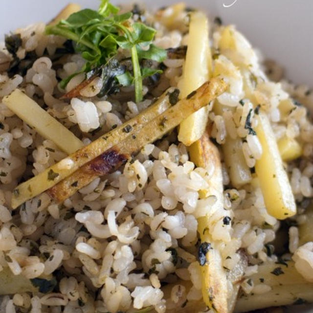 Potato & Green Tea Leaf Fried Rice