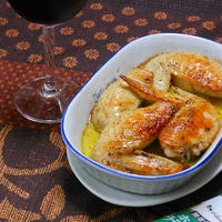 オーブントースターで簡単！ワインに合う〜スパイシーなガーリックオイル焼き鳥。