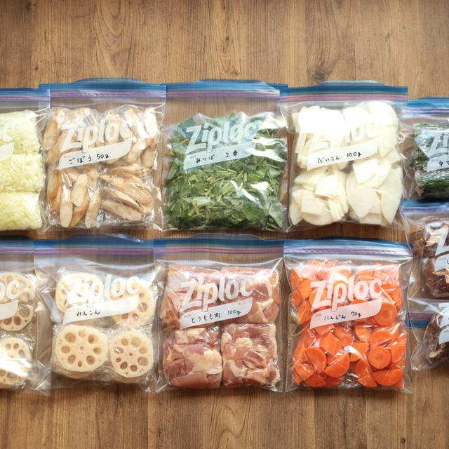野菜・きのこ・鶏もも肉の冷凍作り置きレシピ。時短と節約になる冷凍貯金レポート