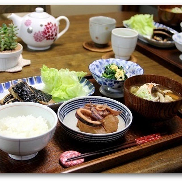 さんまの海苔くっつきかば焼き＆大根のいかワタ煮