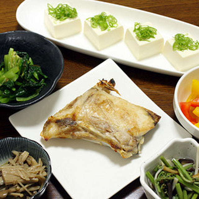 「ぶりかまの塩焼き」も酒抜きで