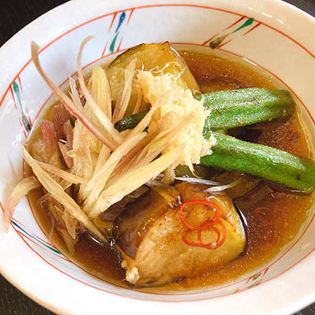 夏野菜で飲む〜なすの南蛮漬け、トマトのパン粉焼き