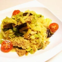 ゴーヤ入り♪カレー風味のそうめんチャンプル