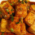 Deep-fried tofu with  spicy rice vinegar  sauce...