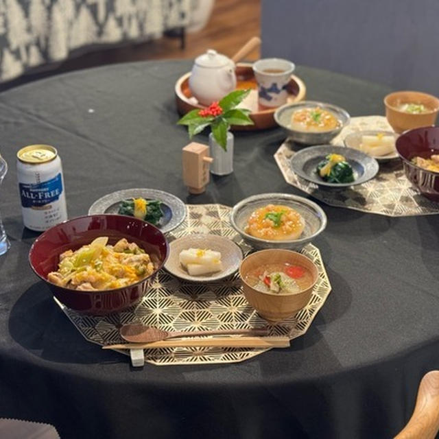 DAISOの会津塗が高見えする親子丼の夜ごはん