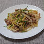 疲労回復に☆エシャレットと豚肉の味噌バター焼きうどん