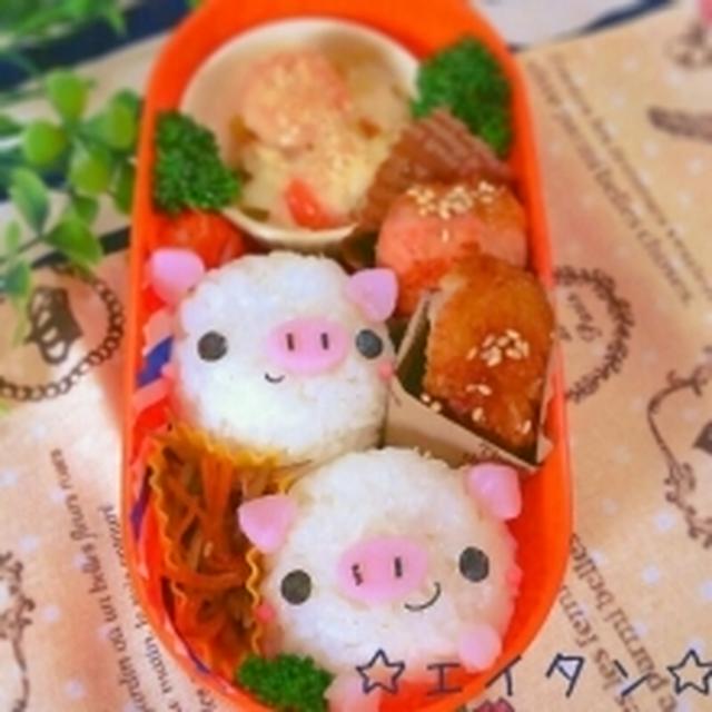 まん丸おにぎり　DE　ぶたさん弁