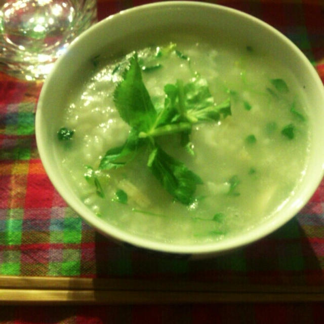 あけました、七草粥。