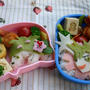 Wシェイミ　スカイフォルム＆ランドフォルムのキャラ弁