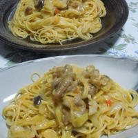 もちもち豚のケチャッピーカルボナーラ