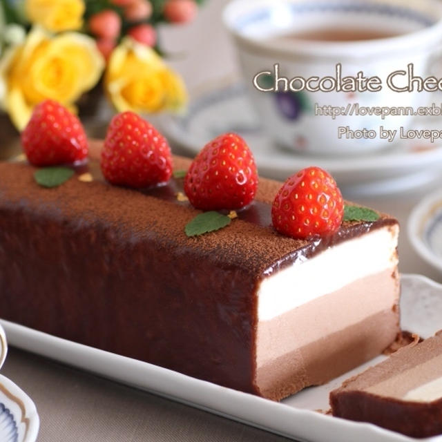 チョコレートレアチーズケーキで子供の日♪