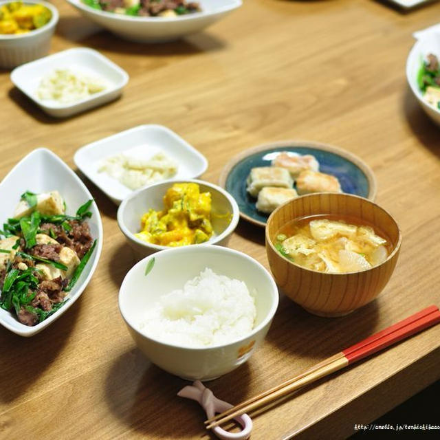 牛コマと豆腐の中華風炒めと秋の大人の京都遠足その1