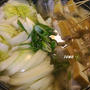 創味シャンタンＤＸで豚肉の野菜巻き鍋