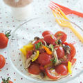 トマトとパプリカの鮮やかきのこマリネ