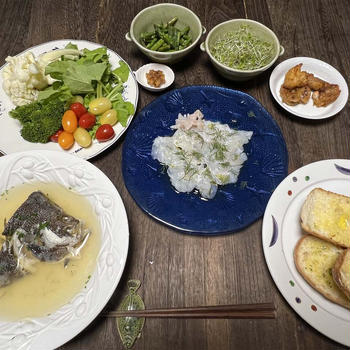 松川鰈カルパッチョ 松川鰈あらスープ