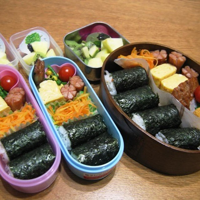 昨日と今日のお弁当
