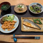 塩サバと豚キムチの晩ご飯と　風見鶏とノウゼンカズラ♪
