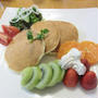 朝ごパン～サラダ＆フルーツなパンケーキ～ｖ（＾０＾）/