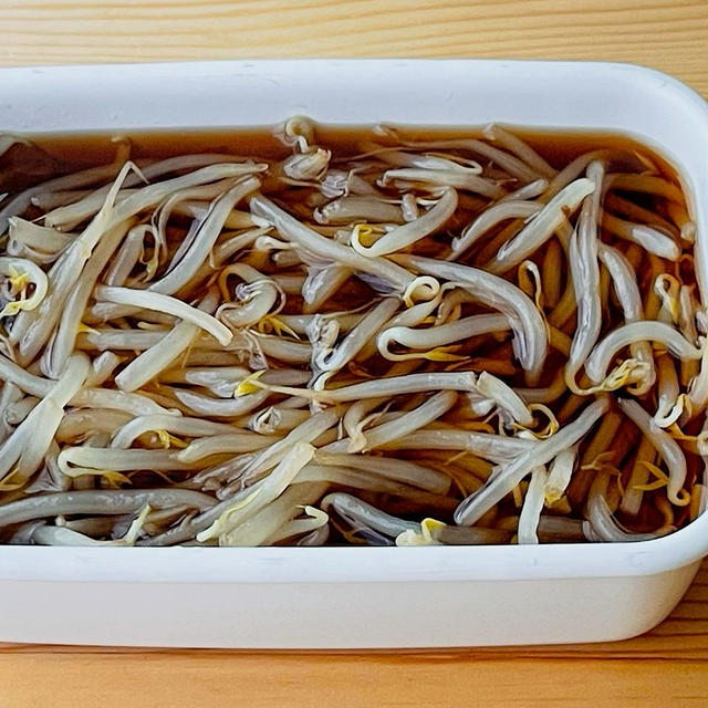 【野菜ひとつ】もやしのめんつゆ煮びたし