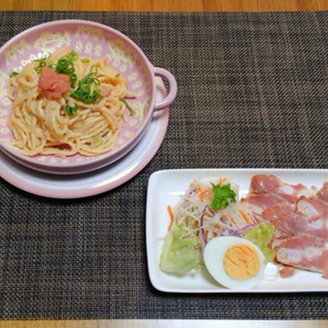 やっと９月最終日の晩御飯☆たらこパスタ♪☆♪☆♪