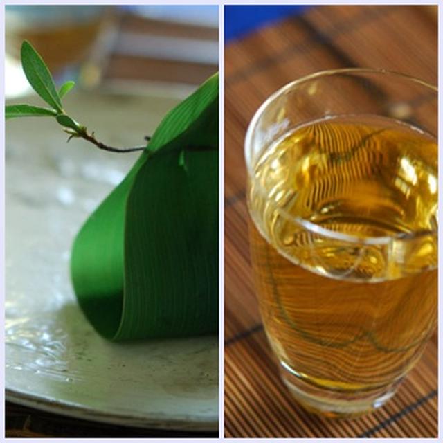 あん玉と冷茶