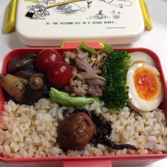 味煮蒟蒻＆螺のお弁当（笑