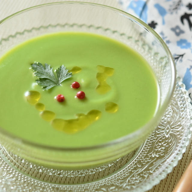 グリーンピースの冷製スープのレシピ