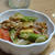 夏野菜と豆腐の炒めほうれん草とベーコンのバター炒