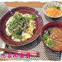 冷蔵庫と相談！の「海老のオムライス　柚子胡椒風味ホワイトソースかけ」定食