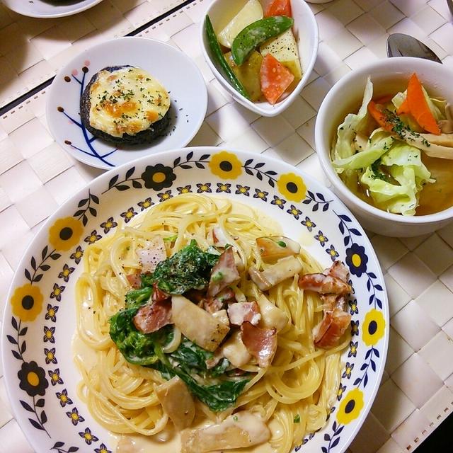 菜の花カルボナーラ