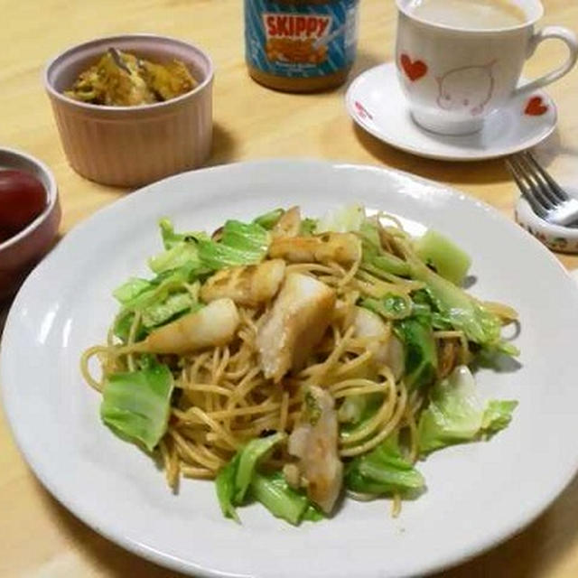 カレイでゆず胡椒味のパスタ☆さつまいもの簡単お料理
