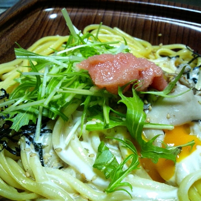 LAWSON　生パスタたらこときのこのカルボナーラ