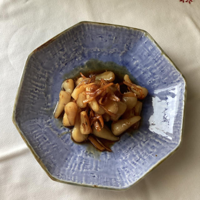 私は真珠貝柱で甘辛煮を作りました