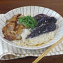 豚肉生姜焼きとトロ茄子のせ 冷やしそうめん
