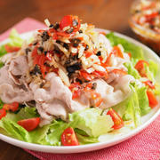 しっとり冷しゃぶサラダ、野菜たっぷりドレッシング、冷しゃぶを美味しく仕上げる裏技