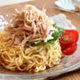 中華三昧・モニターレシピ♪香味野菜と蒸し鶏の涼麺