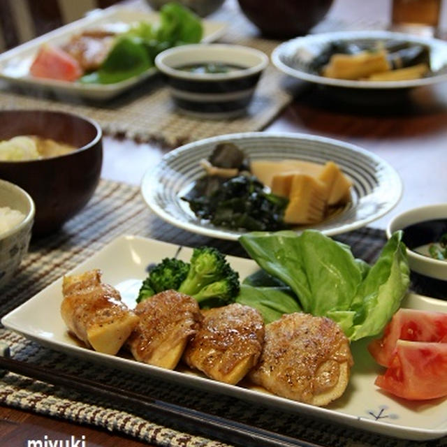 たけのこの肉巻き と 若竹煮。