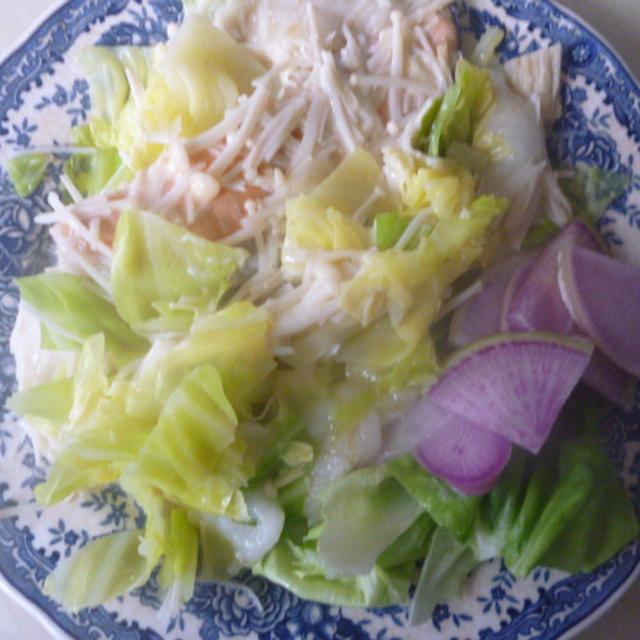 腸活！鮭とお野菜たっぷり♪チーズ餅焼き★