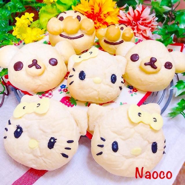 ふわふわ白パンで キャラパンランチ By Naocoさん レシピブログ 料理ブログのレシピ満載