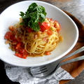 【簡単！！カフェごはん】トマトとツナの冷たいスパゲッティ
