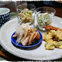 そら豆の天ぷらとか　小松菜とツナの梅和えとか　レシピもね。