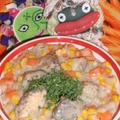 鶏肉のコーンクリーム煮＆キュウリのピリ辛ナムル風サラダ（お家カフェ）